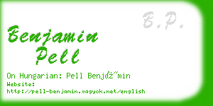 benjamin pell business card